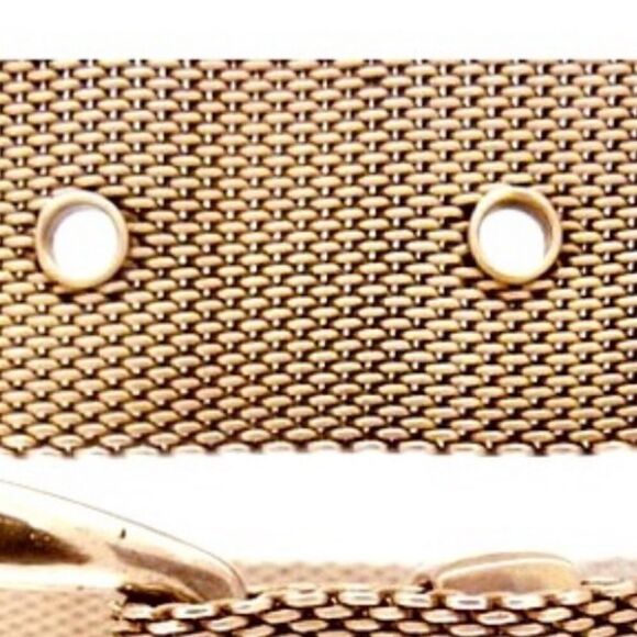 Ralph Lauren Gold Tone Metal Mesh Belt - Picture 7 of 16